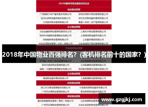 2018年中国物业百强排名？(客机排名前十的国家？)